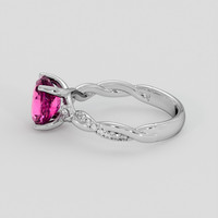 2.16 Ct. Pink Sapphire Ring, 14K White Gold 4