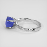 6.25 Ct. Blue Sapphire Ring, 14K White Gold 4
