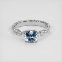 1.56 Ct. Blue Sapphire Ring, 14K White Gold 1