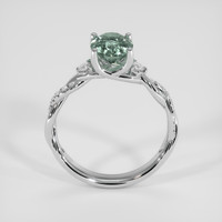 2.25 Ct. Bluish Green Sapphire Ring, 14K White Gold 3