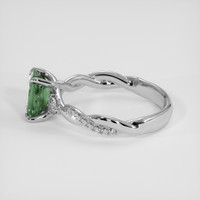 1.15 Ct. Green Sapphire Ring, 14K White Gold 4