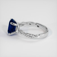 2.42 Ct. Blue Sapphire Ring, 14K White Gold 4