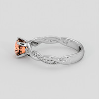 1.28 Ct. Padparadscha Sapphire Ring, 14K White Gold 4