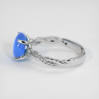 4.95 Ct. Blue Sapphire Ring, 14K White Gold 4