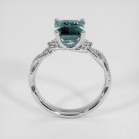 2.69 Ct. Bluish Green Sapphire Ring, 14K White Gold 3