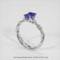 1.58 Ct. Bluish Purple Sapphire Ring, 14K White Gold 2