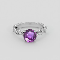2.40 Ct. Pinkish Purple Sapphire Ring, 14K White Gold 1