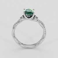 1.52 Ct. Bluish Green Sapphire Ring, 14K White Gold 3