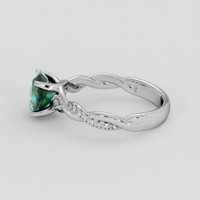 1.52 Ct. Bluish Green Sapphire Ring, 14K White Gold 4