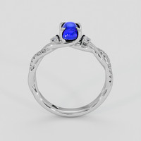 0.97 Ct. Blue Sapphire Ring, 14K White Gold 3
