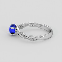 0.97 Ct. Blue Sapphire Ring, 14K White Gold 4