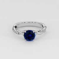 1.44 Ct. Blue Sapphire Ring, 14K White Gold 1