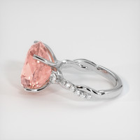 12.01 Ct. Padparadscha Sapphire Ring, 14K White Gold 4
