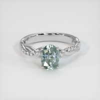 1.63 Ct. Sapphire Ring, 14K White Gold 1
