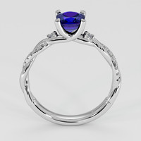0.76 Ct. Blue Sapphire Ring, 14K White Gold 3