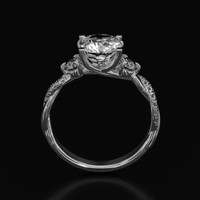 4.07 Ct. Sapphire Ring, 14K White Gold 3