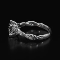 4.07 Ct. Sapphire Ring, 14K White Gold 4