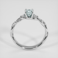 0.52 Ct. Bluish Grey Sapphire Ring, 14K White Gold 3