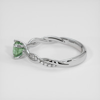 1.01 Ct. Bluish Green Sapphire Ring, 14K White Gold 4