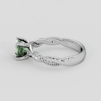 1.34 Ct. Green Sapphire Ring, 14K White Gold 4