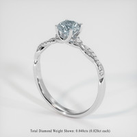 1.25 Ct. Sapphire Ring, 14K White Gold 2