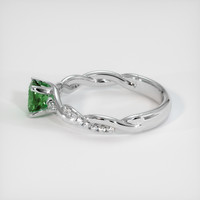 0.75 Ct. Green Sapphire Ring, 14K White Gold 4
