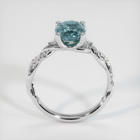 1.51 Ct. Greenish Blue Sapphire Ring, 14K White Gold 3