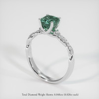 1.75 Ct. Bluish Green Sapphire Ring, 14K White Gold 2
