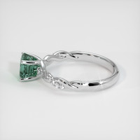 1.75 Ct. Bluish Green Sapphire Ring, 14K White Gold 4