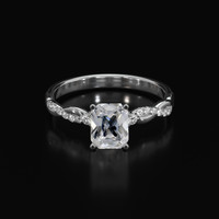 2.11 Ct. Sapphire Ring, 14K White Gold 1