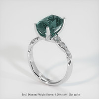 7.47 Ct. Sapphire Ring, 14K White Gold 2