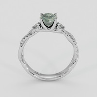 1.26 Ct. Green Sapphire Ring, 14K White Gold 3