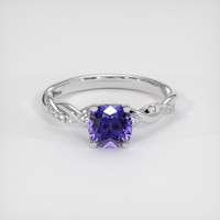 1.39 Ct. Sapphire Ring, 14K White Gold 1