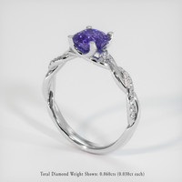 1.39 Ct. Sapphire Ring, 14K White Gold 2