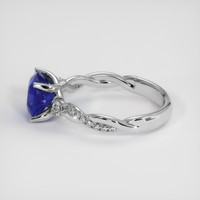 2.68 Ct. Blue Sapphire Ring, 18K White Gold 4