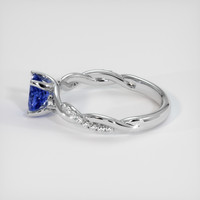 0.85 Ct. Blue Sapphire Ring, 18K White Gold 4