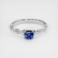 0.53 Ct. Sapphire Ring, 18K White Gold 1
