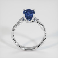 2.28 Ct. Blue Sapphire Ring, 18K White Gold 3