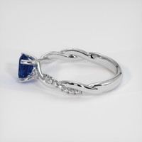0.98 Ct. Blue Sapphire Ring, 18K White Gold 4