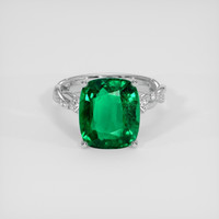 5.63 Ct. Emerald Ring, 18K White Gold 1