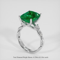 5.63 Ct. Emerald Ring, 18K White Gold 2