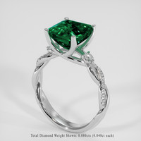 2.94 Ct. Emerald Ring, 18K White Gold 2