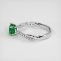 1.09 Ct. Emerald Ring, 18K White Gold 4