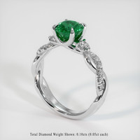 1.20 Ct. Emerald Ring, 18K White Gold 2