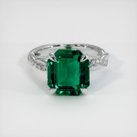 4.85 Ct. Emerald Ring, 18K White Gold 1