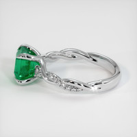 Pave Emerald Ring 1.97 Ct., 18K White Gold Preview