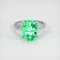 4.62 Ct. Emerald Ring, 18K White Gold 1