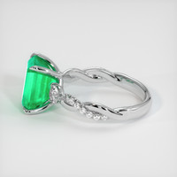 3.49 Ct. Emerald Ring, 18K White Gold 4