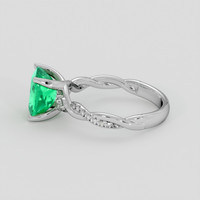 2.67 Ct. Emerald Ring, 18K White Gold 4