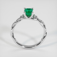 0.67 Ct. Emerald Ring, 18K White Gold 3